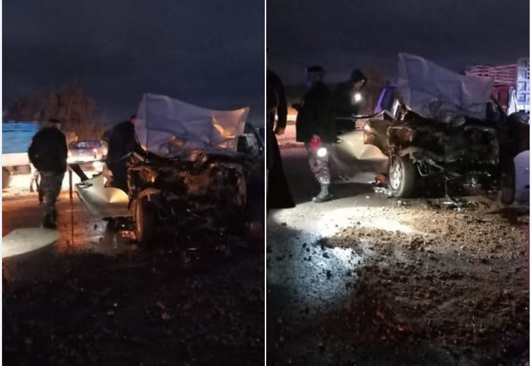 وفاة وإصابة في حادث تصادم مروّع على طريق الرمثا جابر / فيديو وصور